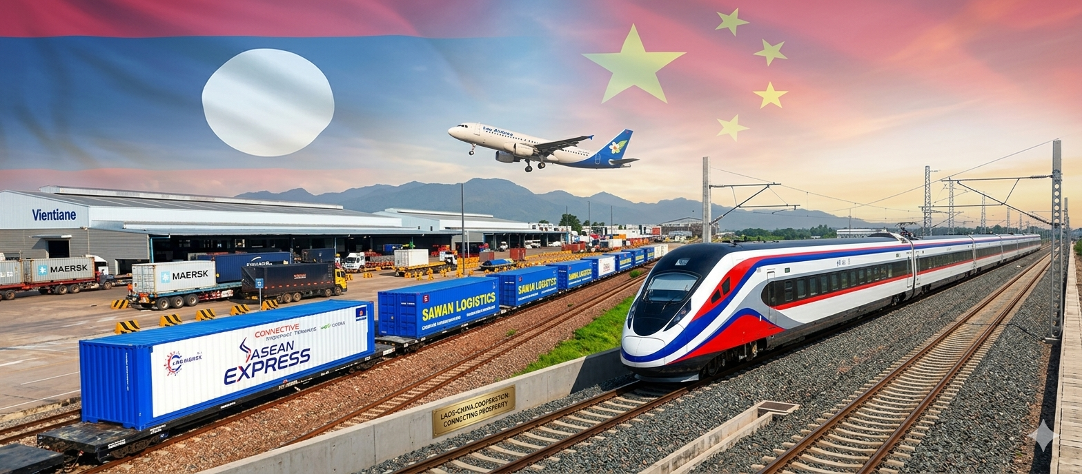 Lao-China Railway Freight & Passenger Train